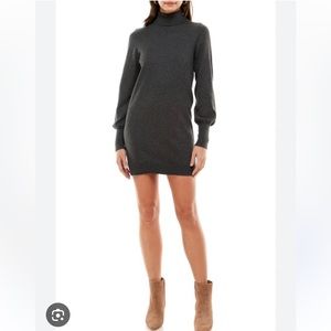 NWT WAYF Morela Longsleeve Turtleneck‎ Sweater Mini Dress